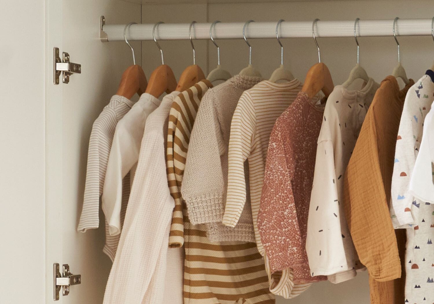 close up of clothes hanging in the rio wardrobe 