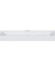Rear view of the underbed storage drawer in white, showing smooth painted finish and enclosed back for discreet, clutter-free storage