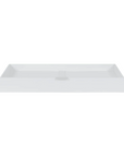 Front view of the underbed storage drawer in white, showcasing minimalist design and easy-grip handle for everyday use.