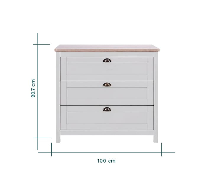dimensions of the verona chest changer