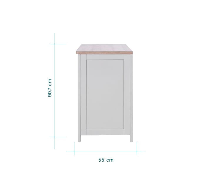 Side dimensions of the verona chest changer