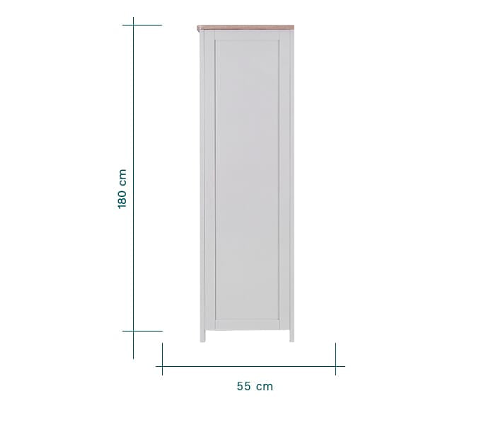 side dimensions of the verona wardrobe