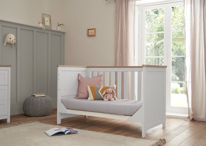Verona Cot Bed in sofa mode in a modern and classic nursery